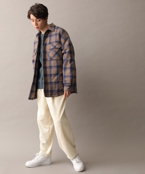 JUNRED(ジュンレッド)の「ウーリーチェックオーバーサイズCPOブルゾン(ブルゾン・メンズ・グレー/ベージュ・M/L)」の4枚目の写真