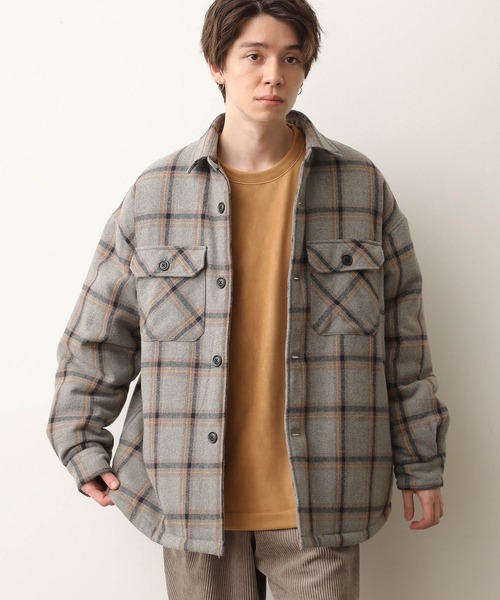 JUNRED(ジュンレッド)の「ウーリーチェックオーバーサイズCPOブルゾン(ブルゾン・メンズ・グレー/ベージュ・M/L)」の10枚目の写真