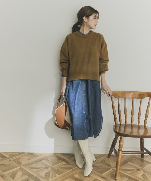 Fluffyショート丈ニット