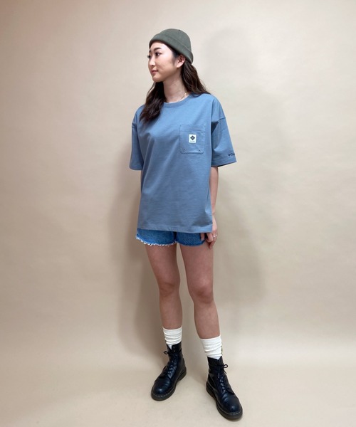 Columbia（コロンビア）の「columbia/コロンビア  ビッグシルエット  バックプリントTシャツ   PM1381（Tシャツ/カットソー・メンズ・ホワイト/ベージュ/ブラック/ピンク/ネイビー・S/L/M/XL）」の7枚目の写真