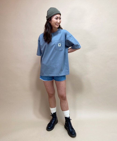 Columbia（コロンビア）の「columbia/コロンビア  ビッグシルエット  バックプリントTシャツ   PM1381（Tシャツ/カットソー・メンズ・ホワイト/ベージュ/ブラック/ピンク/ネイビー・S/L/M/XL）」の6枚目の写真