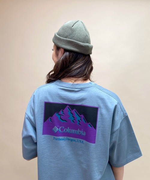 Columbia（コロンビア）の「columbia/コロンビア  ビッグシルエット  バックプリントTシャツ   PM1381（Tシャツ/カットソー・メンズ・ホワイト/ベージュ/ブラック/ピンク/ネイビー・S/L/M/XL）」の20枚目の写真