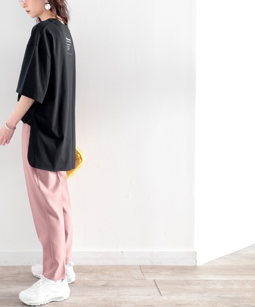classicalelf(クラシカルエルフ)の「バックプリントで1+ ゆるっとサイドスリット半袖Tシャツ(Tシャツ/カットソー・レディース・ホワイト/ブラック/ベージュ/モカ/ブラウン系その他/グリーン系その他・MEDIUM/X-LARGE)」の22枚目の写真