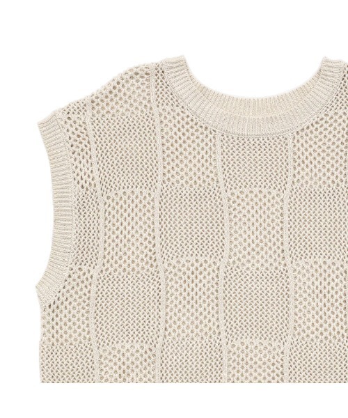 ランダム編みショートニットベスト（ベスト）｜select MOCA（セレクト