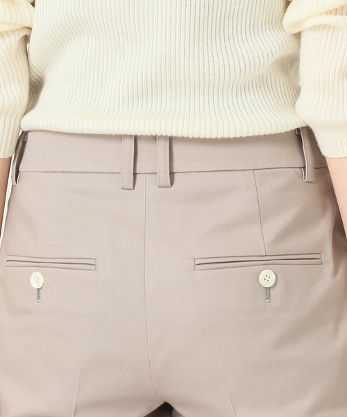 21SS 美品　イエナ　IENA　シャンブレーサテンストレッチパンツ　38 セール】シャンブレーサテンストレッチパンツ◇（その他パンツ