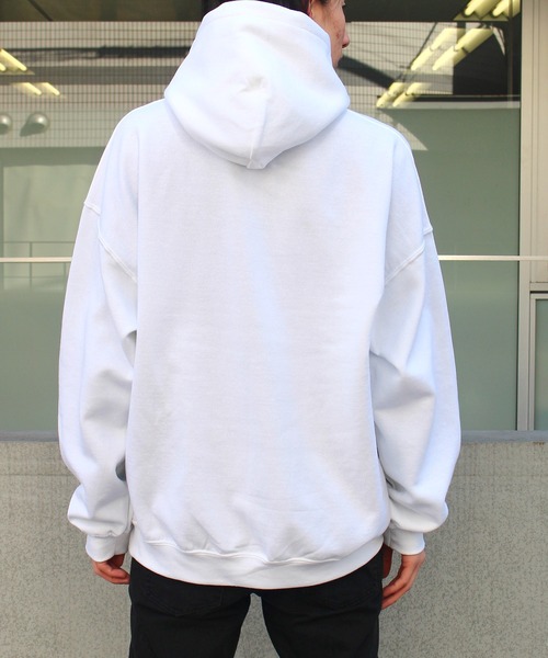 GILDAN（ギルダン）の「【GILDAN】 ギルダン 8.0 oz  ヘビーブレンド プルオーバーフーディー パーカー F1850（パーカー・メンズ・ホワイト/グレー/ブラック/イエロー/オレンジ/サンドベージュ・L/XL/M）」の9枚目の写真