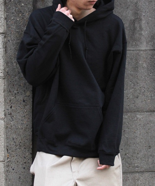 GILDAN（ギルダン）の「【GILDAN】 ギルダン 8.0 oz  ヘビーブレンド プルオーバーフーディー パーカー F1850（パーカー・メンズ・ホワイト/グレー/ブラック/イエロー/オレンジ/サンドベージュ・L/XL/M）」の14枚目の写真