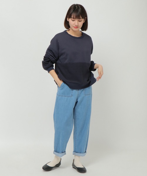 LBC（エルビーシー）の「ケーブル切替えプルオーバー（Tシャツ/カットソー・レディース・ホワイト/ベージュ/ネイビー・M）」の17枚目の写真