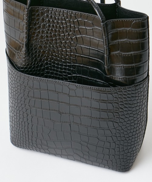 Chico（チコ）の「クロコレザートートバッグ（トートバッグ・レディース・ブラック・FREE）」の6枚目の写真