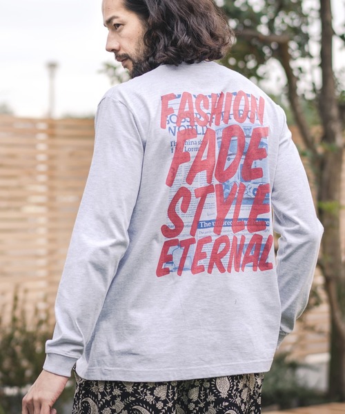 CAMBIO(カンビオ)の「mlt3318-プリントロンT_Fade style(Tシャツ/カットソー・メンズ・エメラルドブルー/アッシュ/ホワイト・L/S/XL/M)」の1枚目の写真