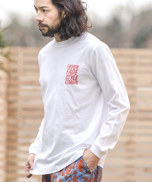 CAMBIO(カンビオ)の「mlt3318-プリントロンT_Fade style(Tシャツ/カットソー・メンズ・エメラルドブルー/アッシュ/ホワイト・L/S/XL/M)」の5枚目の写真