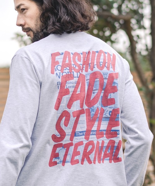CAMBIO(カンビオ)の「mlt3318-プリントロンT_Fade style(Tシャツ/カットソー・メンズ・エメラルドブルー/アッシュ/ホワイト・L/S/XL/M)」の8枚目の写真