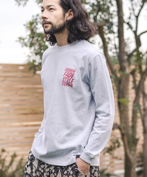 CAMBIO(カンビオ)の「mlt3318-プリントロンT_Fade style(Tシャツ/カットソー・メンズ・エメラルドブルー/アッシュ/ホワイト・L/S/XL/M)」の9枚目の写真