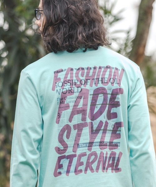 CAMBIO(カンビオ)の「mlt3318-プリントロンT_Fade style(Tシャツ/カットソー・メンズ・エメラルドブルー/アッシュ/ホワイト・L/S/XL/M)」の12枚目の写真