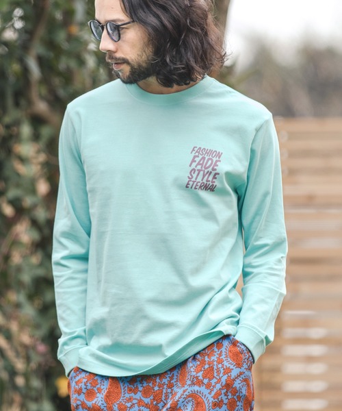 CAMBIO(カンビオ)の「mlt3318-プリントロンT_Fade style(Tシャツ/カットソー・メンズ・エメラルドブルー/アッシュ/ホワイト・L/S/XL/M)」の13枚目の写真