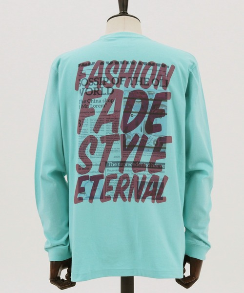 CAMBIO(カンビオ)の「mlt3318-プリントロンT_Fade style(Tシャツ/カットソー・メンズ・エメラルドブルー/アッシュ/ホワイト・L/S/XL/M)」の18枚目の写真