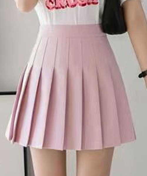 Newlyme（ニューリーミー）の「プリーツミニスカパン（スカート・レディース・ブラック/ピンク/ベージュ/ブルー/モカ/スモークピンク・SMALL/MEDIUM/LARGE/X-LARGE/XX-LARGE）」の5枚目の写真