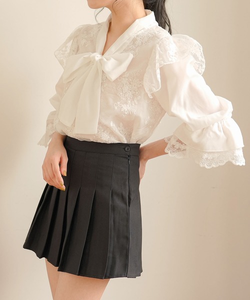 Newlyme（ニューリーミー）の「プリーツミニスカパン（スカート・レディース・ブラック/ピンク/ベージュ/ブルー/モカ/スモークピンク・SMALL/MEDIUM/LARGE/X-LARGE/XX-LARGE）」の20枚目の写真