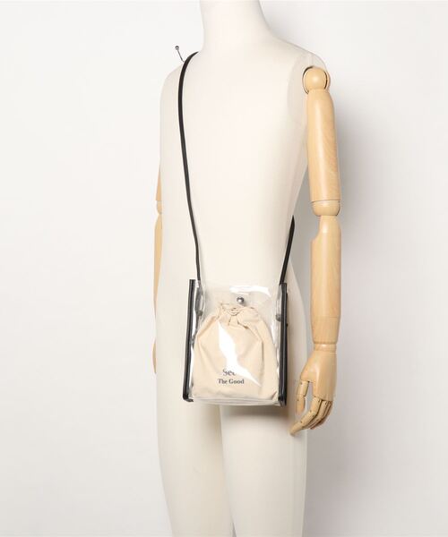 one way（ワンウェイ）の「【oneway】クリア巾着付きミニバッグ（ショルダーバッグ・レディース・ゴールド/ライトグレー/ブラック・FREE）」の4枚目の写真