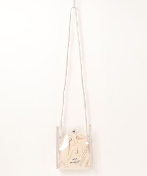 one way（ワンウェイ）の「【oneway】クリア巾着付きミニバッグ（ショルダーバッグ・レディース・ゴールド/ライトグレー/ブラック・FREE）」の12枚目の写真