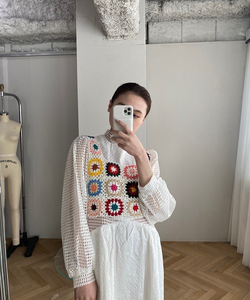 SANSeLF（サンセルフ）の「【SANSeLF】crochet knit bustier　sanw66（その他トップス・レディース・マルチ・FREE）」の15枚目の写真