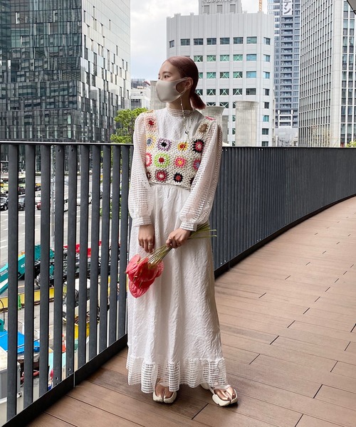 SANSeLF（サンセルフ）の「【SANSeLF】crochet knit bustier　sanw66（その他トップス・レディース・マルチ・FREE）」の5枚目の写真