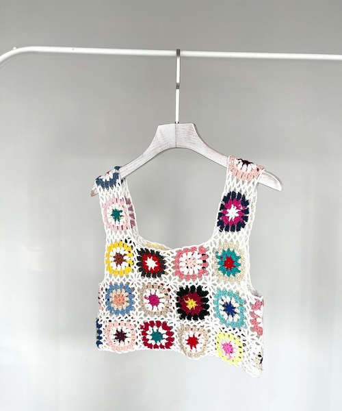 SANSeLF（サンセルフ）の「【SANSeLF】crochet knit bustier　sanw66（その他トップス・レディース・マルチ・FREE）」の12枚目の写真