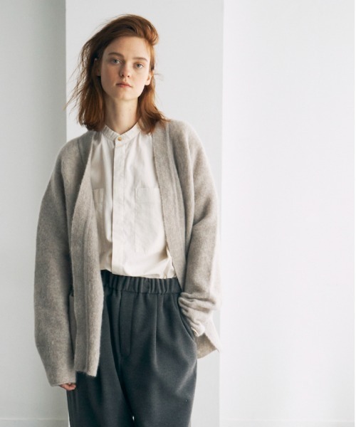UNFIL(アンフィル)の「unfil アンフィル / egyptian cotton-satin band collar shirt エジプト産超長綿 バンドカラー長袖シャツ / WOFL-UU001A(シャツ/ブラウス・メンズ・ライトブルー/アイボリー・4/5)」の6枚目の写真
