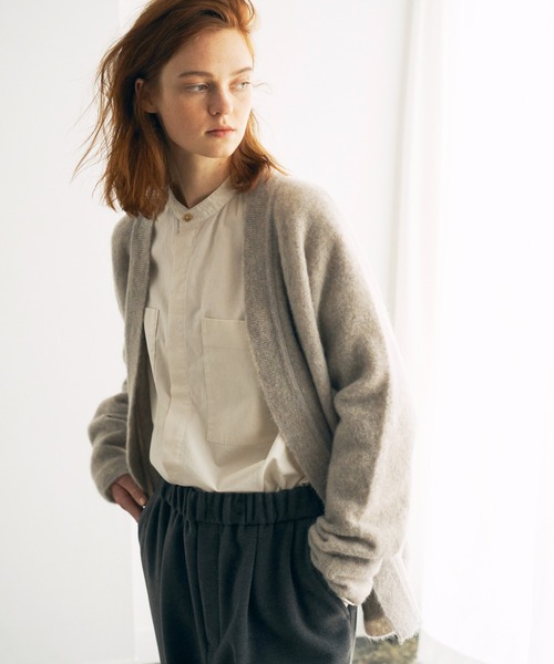 UNFIL(アンフィル)の「unfil アンフィル / egyptian cotton-satin band collar shirt エジプト産超長綿 バンドカラー長袖シャツ / WOFL-UU001A(シャツ/ブラウス・メンズ・ライトブルー/アイボリー・4/5)」の7枚目の写真