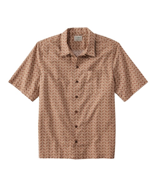 L.L.Bean（エルエルビーン）の「トロピック・シャツ、半袖　プリント ジャパン・フィット（シャツ/ブラウス・メンズ・ブルー/グリーン/ネイビー/ブラウン系カモフラージュ/ホワイト系その他/ブルー系その他2/ブルー系その他/ブルー系その他3/ブラウン/ブルー系その他4/ブルー系その他5/ブルー系その他6/ブルー系その他7/ブラウン系その他・LARGE/MEDIUM/X-LARGE/SMALL/XX-LARGE）」の4枚目の写真