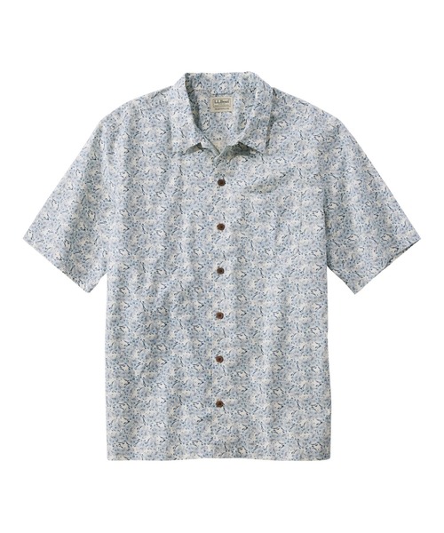 L.L.Bean（エルエルビーン）の「トロピック・シャツ、半袖　プリント ジャパン・フィット（シャツ/ブラウス・メンズ・ブルー/グリーン/ネイビー/ブラウン系カモフラージュ/ホワイト系その他/ブルー系その他2/ブルー系その他/ブルー系その他3/ブラウン/ブルー系その他4/ブルー系その他5/ブルー系その他6/ブルー系その他7/ブラウン系その他・LARGE/MEDIUM/X-LARGE/SMALL/XX-LARGE）」の12枚目の写真