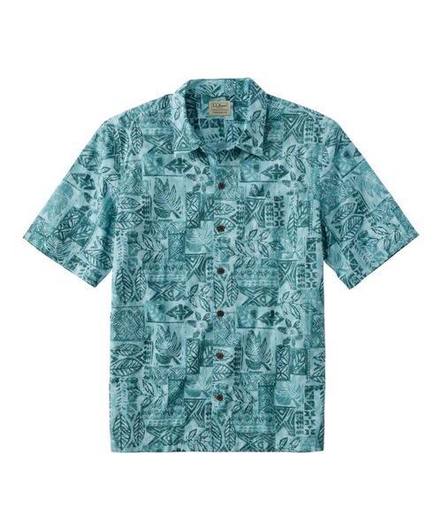 L.L.Bean（エルエルビーン）の「トロピック・シャツ、半袖　プリント ジャパン・フィット（シャツ/ブラウス・メンズ・ブルー/グリーン/ネイビー/ブラウン系カモフラージュ/ホワイト系その他/ブルー系その他2/ブルー系その他/ブルー系その他3/ブラウン/ブルー系その他4/ブルー系その他5/ブルー系その他6/ブルー系その他7/ブラウン系その他・LARGE/MEDIUM/X-LARGE/SMALL/XX-LARGE）」の13枚目の写真