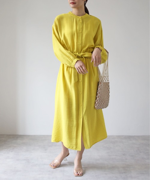 リボンベルト付きフロントボタンワンピース ワンピース Amie Studio アミエスタジオ のファッション通販 Zozotown