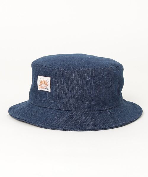 THE CASUAL(カジュアル)の「ワッペンバケットハット キッズ(ハット・キッズ・インディゴブルー/ブラウン/ブラック/ネイビー/カーキ/ベージュ/ストライプ/モカ・56cm/54cm/52cm)」の18枚目の写真