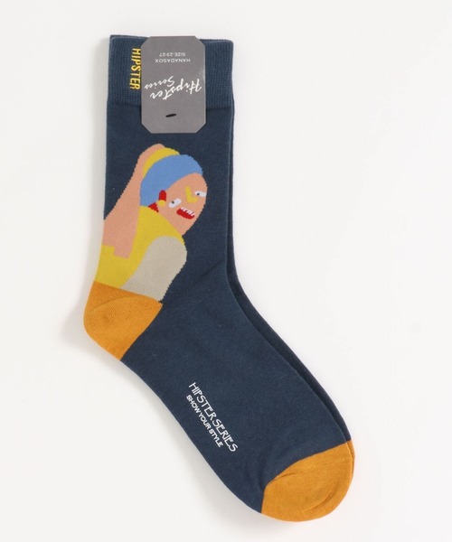 絵絵絵（エエエ）の「レディース 名画イラスト クルーソックス靴下（ソックス/靴下・レディース・A/B/C・FREE）」の6枚目の写真