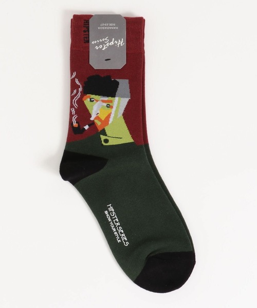 絵絵絵（エエエ）の「レディース 名画イラスト クルーソックス靴下（ソックス/靴下・レディース・A/B/C・FREE）」の4枚目の写真