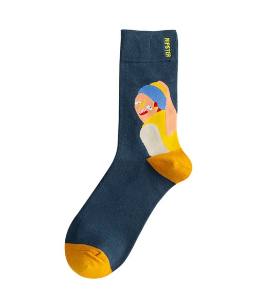 絵絵絵（エエエ）の「レディース 名画イラスト クルーソックス靴下（ソックス/靴下・レディース・A/B/C・FREE）」の8枚目の写真