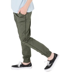 GLAZOS | [テーパード]タイプライターストレッチ・サイドラインジョガーアンクルパンツ(その他パンツ)