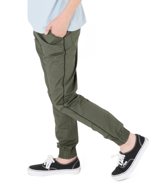 GLAZOS（グラソス）の「[テーパード]タイプライターストレッチ・サイドラインジョガーアンクルパンツ（その他パンツ・キッズ・ネイビー/カーキ/ベージュ・140cm/150cm/160cm/170cm/130cm）」の2枚目の写真