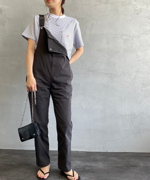 DANTON（ダントン）の「[DANTON/ダントン] クルーネック ボーダーポケットＴシャツ（Tシャツ/カットソー・レディース・クリーム/ホワイト×ネイビー/ホワイト×グレー/ブラウン/ブルー・42/44/36/40/34/38）」の11枚目の写真