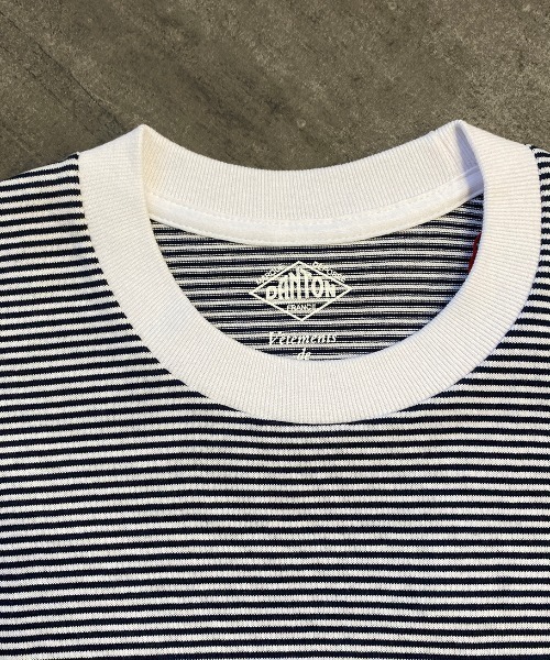 DANTON（ダントン）の「[DANTON/ダントン] クルーネック ボーダーポケットＴシャツ（Tシャツ/カットソー・レディース・クリーム/ホワイト×ネイビー/ホワイト×グレー/ブラウン/ブルー・42/44/36/40/34/38）」の20枚目の写真