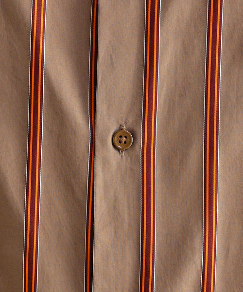 TOMORROWLAND （トゥモローランド）の「コットン バンドカラーストライプ半袖シャツ ARCHIVE FIT（シャツ/ブラウス・メンズ・ホワイト系その他/ブラウン系その他2/ブルー系その他4・S/M/XS）」の8枚目の写真