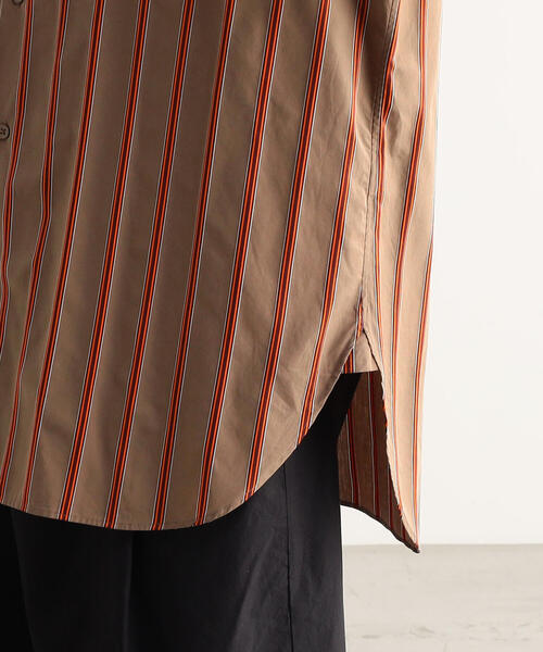 TOMORROWLAND （トゥモローランド）の「コットン バンドカラーストライプ半袖シャツ ARCHIVE FIT（シャツ/ブラウス・メンズ・ホワイト系その他/ブラウン系その他2/ブルー系その他4・S/M/XS）」の15枚目の写真