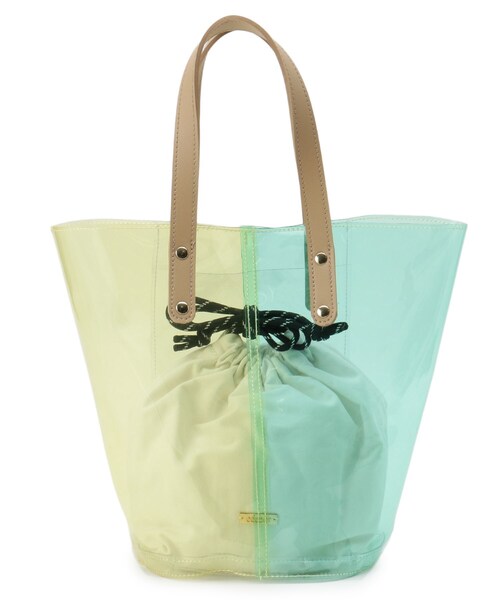 adabat（アダバット）の「◆配色ポーチ（トートバッグ・レディース・黄緑系/グレー系・00）」の4枚目の写真