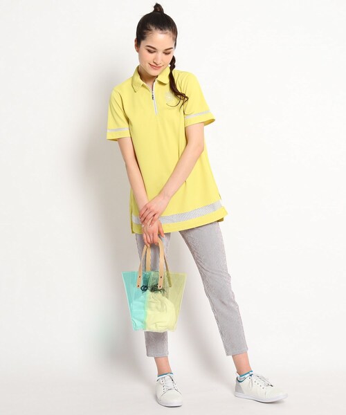 adabat（アダバット）の「◆配色ポーチ（トートバッグ・レディース・黄緑系/グレー系・00）」の5枚目の写真