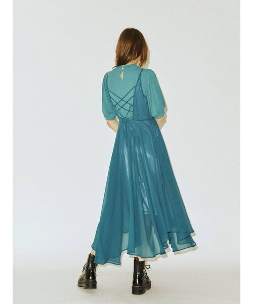 jouetie（ジュエティ）の「クロスレイヤードワンピース（ワンピース・レディース・ブラック/ブルー/グリーン・MEDIUM）」の3枚目の写真