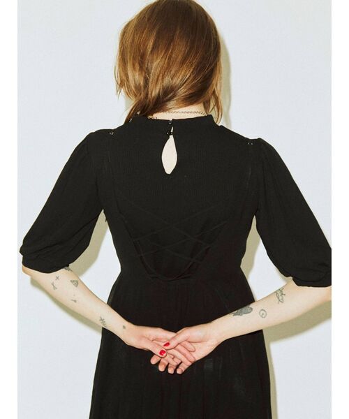 jouetie（ジュエティ）の「クロスレイヤードワンピース（ワンピース・レディース・ブラック/ブルー/グリーン・MEDIUM）」の4枚目の写真