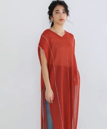 シースルーパイピングニットベスト