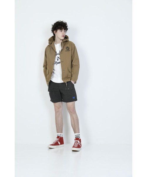 HYSTERIC GLAMOUR（ヒステリックグラマー）の「HYS ロゴ刺繍 ブッシュショーツ（その他パンツ・メンズ・チャコールグレー/ミント/ピンク/ベージュ・SMALL/LARGE/MEDIUM）」の6枚目の写真