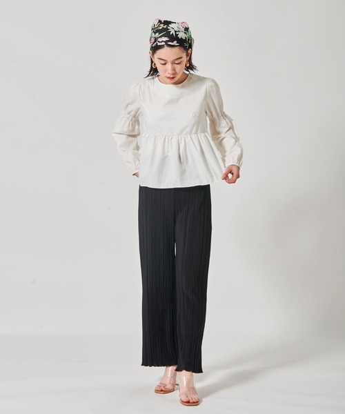 Lilipetit(リリプティ)の「カットプリーツパンツ(その他パンツ・レディース・ライトグレー/ブラック/イエロー/ボルドー・M/L)」の8枚目の写真